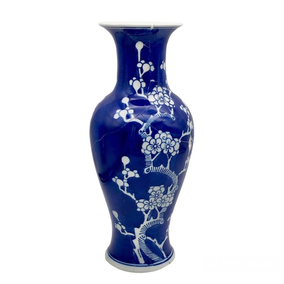 Coming Soon! Kintsugi Vase 12” Chinese Prunus Blossom Gold Crack Growth Gift - Picture 6 of 10